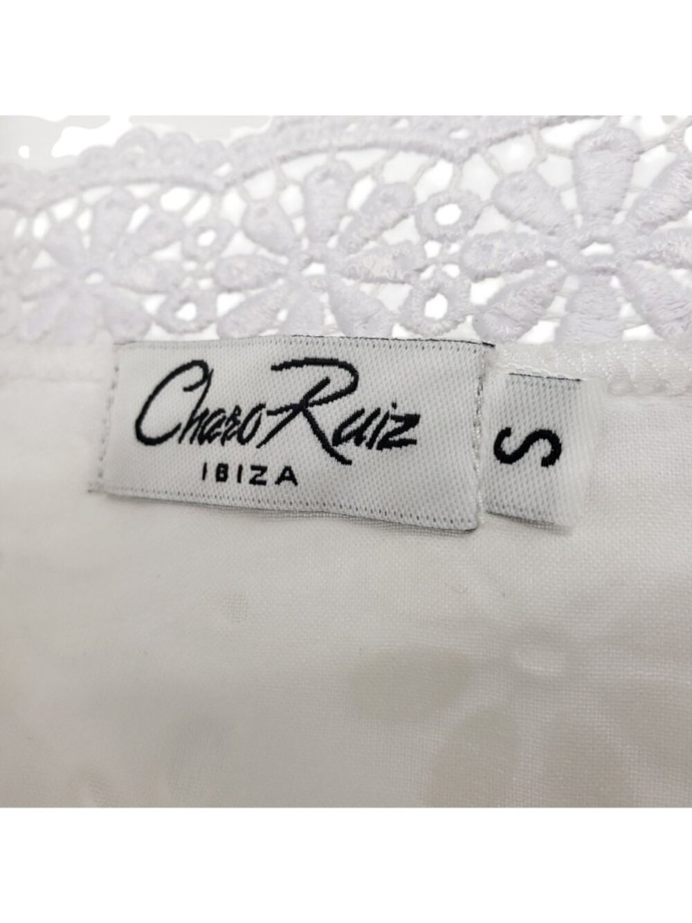 Charo Ruiz Zuma White Eyelet Lace Linen Embroidered Playsuit Romper Boho Beachy - Picture 5 of 14